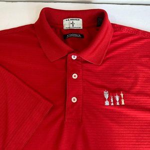 Atlanta Athletic Club Bobby Jones US Amateur Red Golf Polo Shirt DriWay Fabric